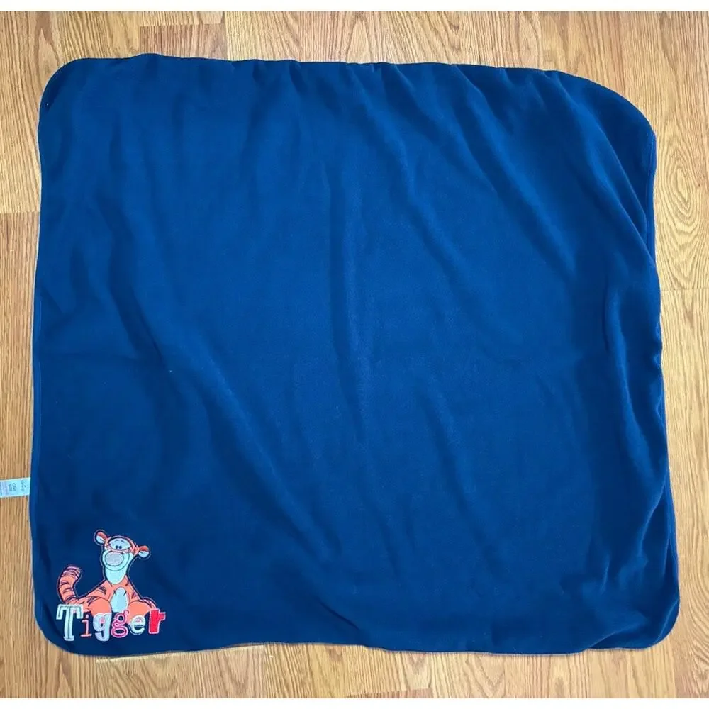 Disney Baby at George Winnie The Pooh Tigger Blanket Striped Navy Blue - READ